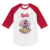 Cincinnati Reds Mermaid 3/4 Red Sleeve Raglan
