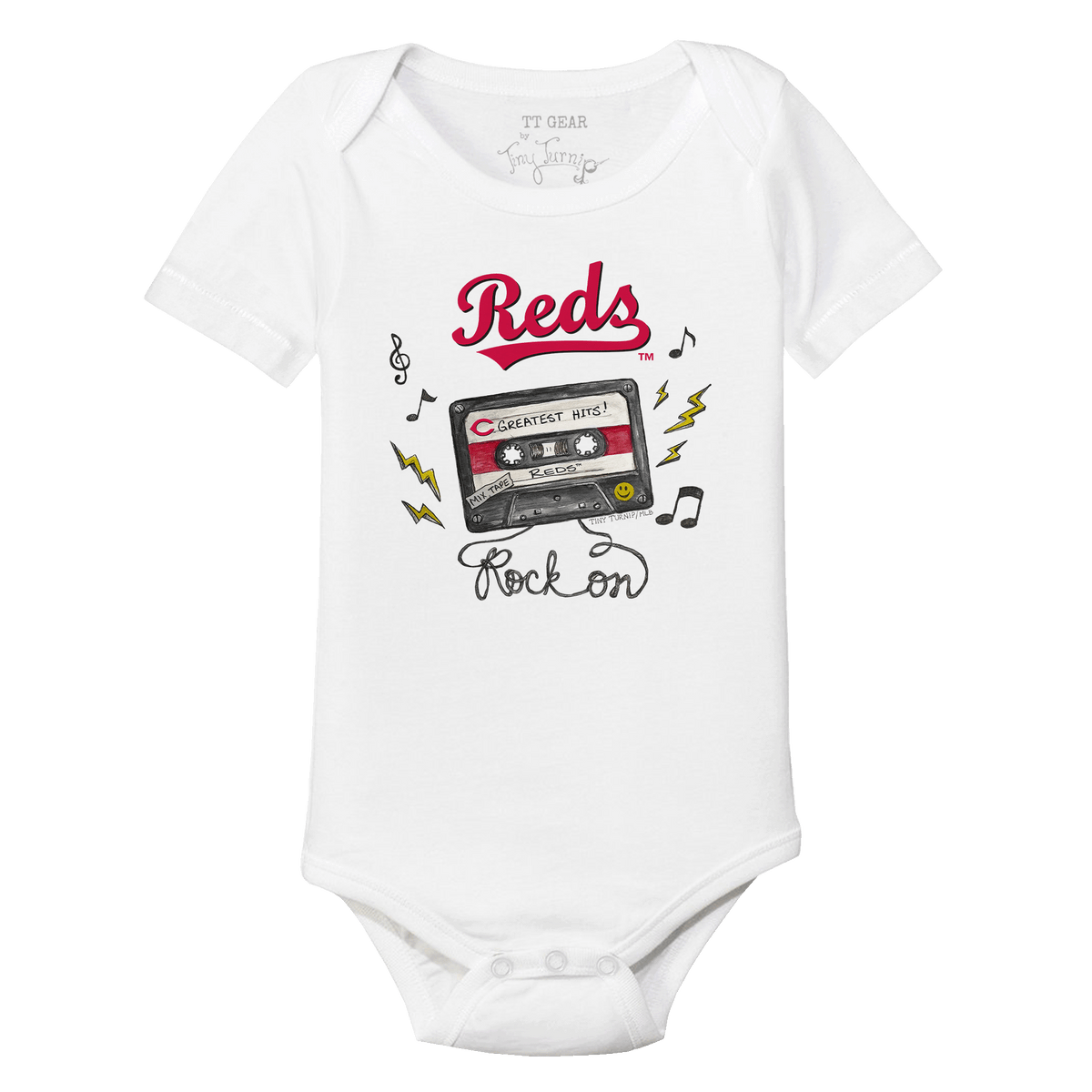 Cincinnati Reds Mixtape Short Sleeve Snapper - Tiny Turnip