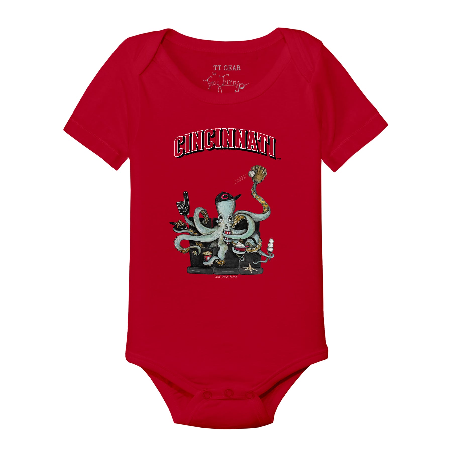 Cincinnati Reds Octopus Short Sleeve Snapper