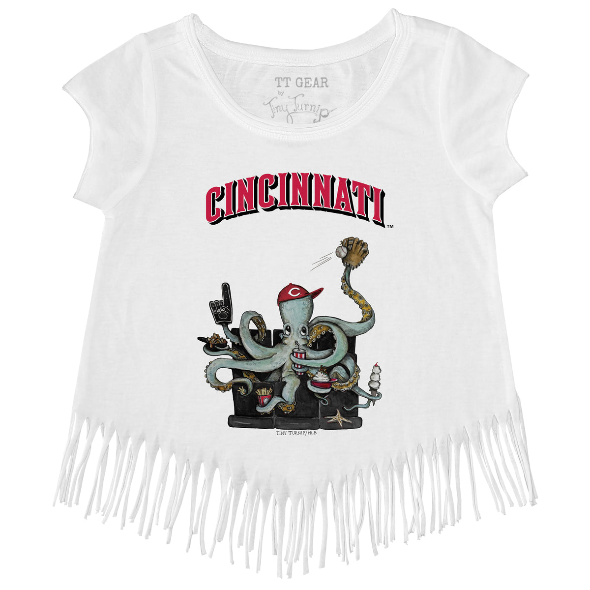 Cincinnati Reds Octopus Fringe Tee