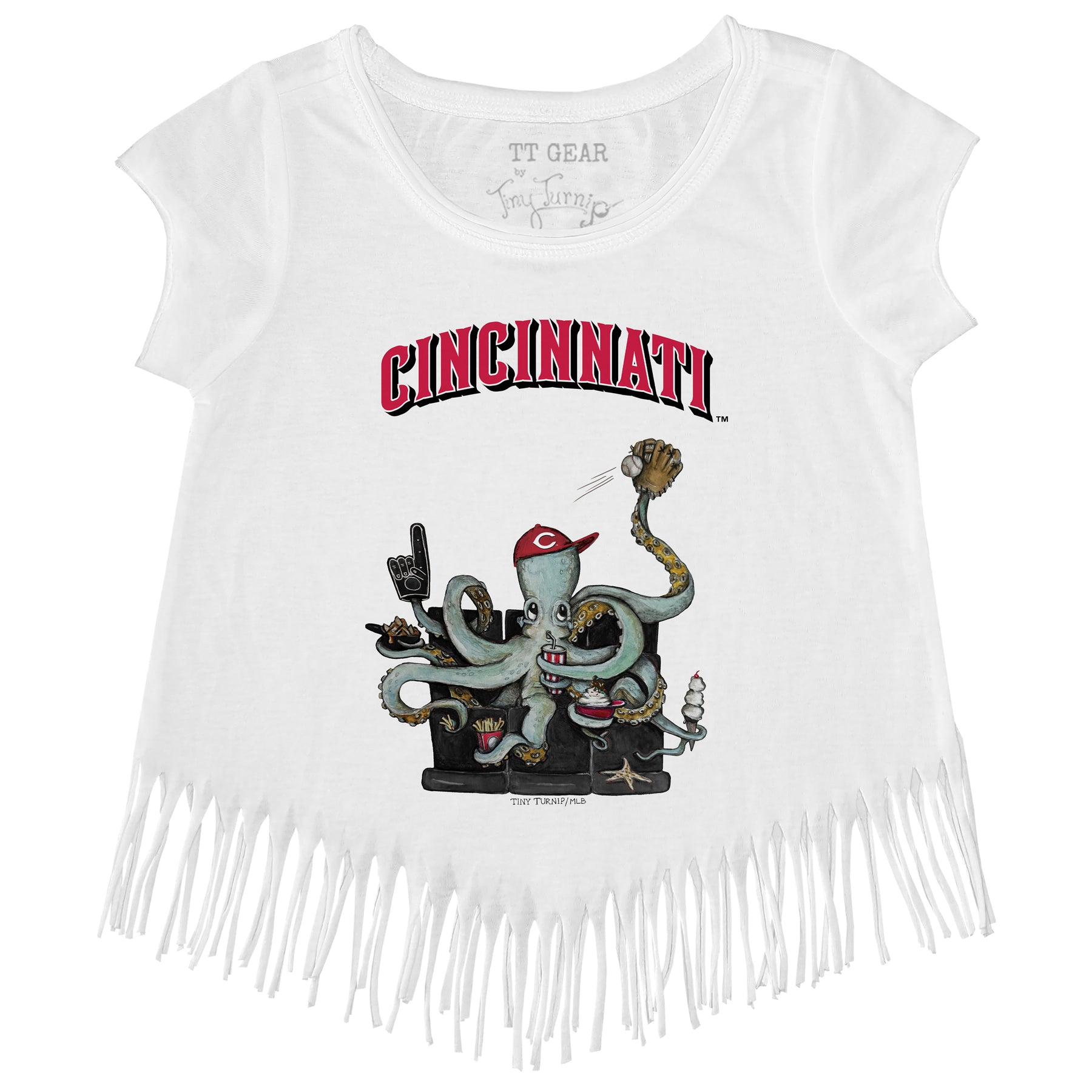 Cincinnati Reds Octopus Fringe Tee