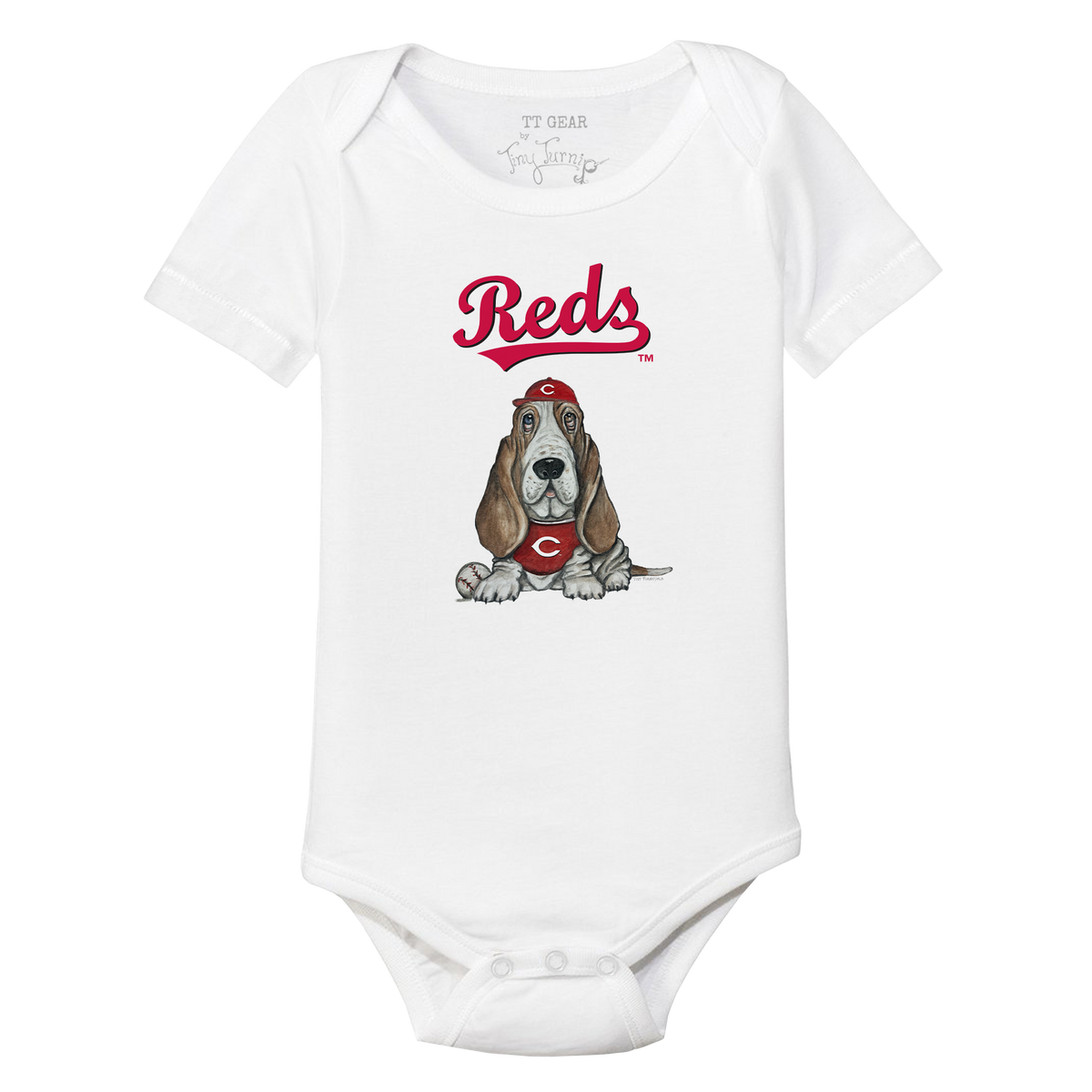 Cincinnati Reds Puddy Short Sleeve Snapper - Tiny Turnip