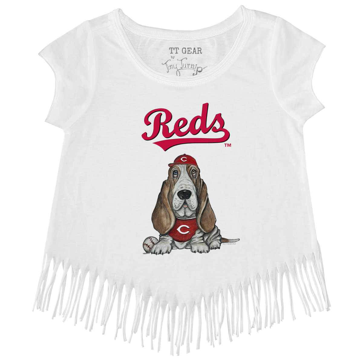 Cincinnati Reds Puddy Fringe Tee - Tiny Turnip