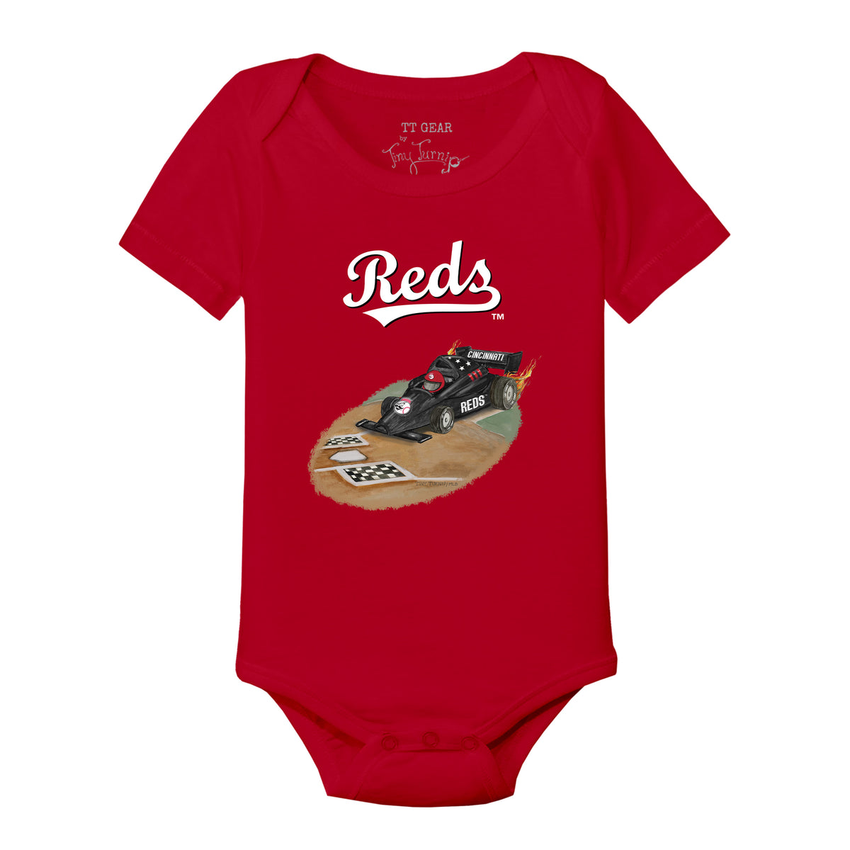 Cincinnati Reds Race Car Short Sleeve Snapper