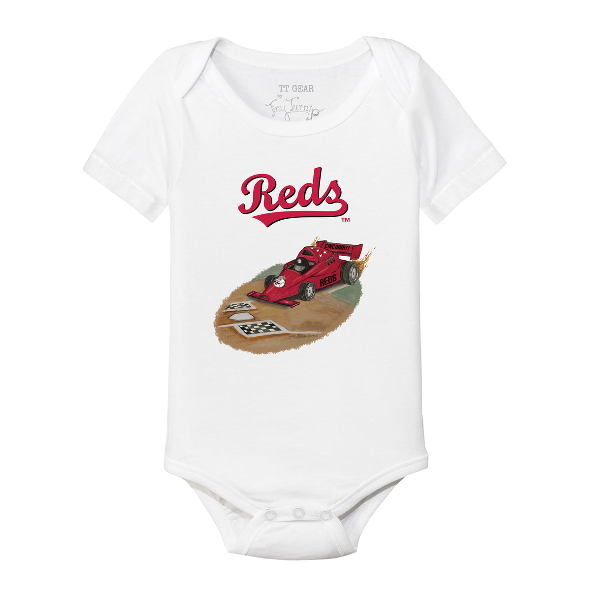 Cincinnati Reds Race Car Short Sleeve Snapper