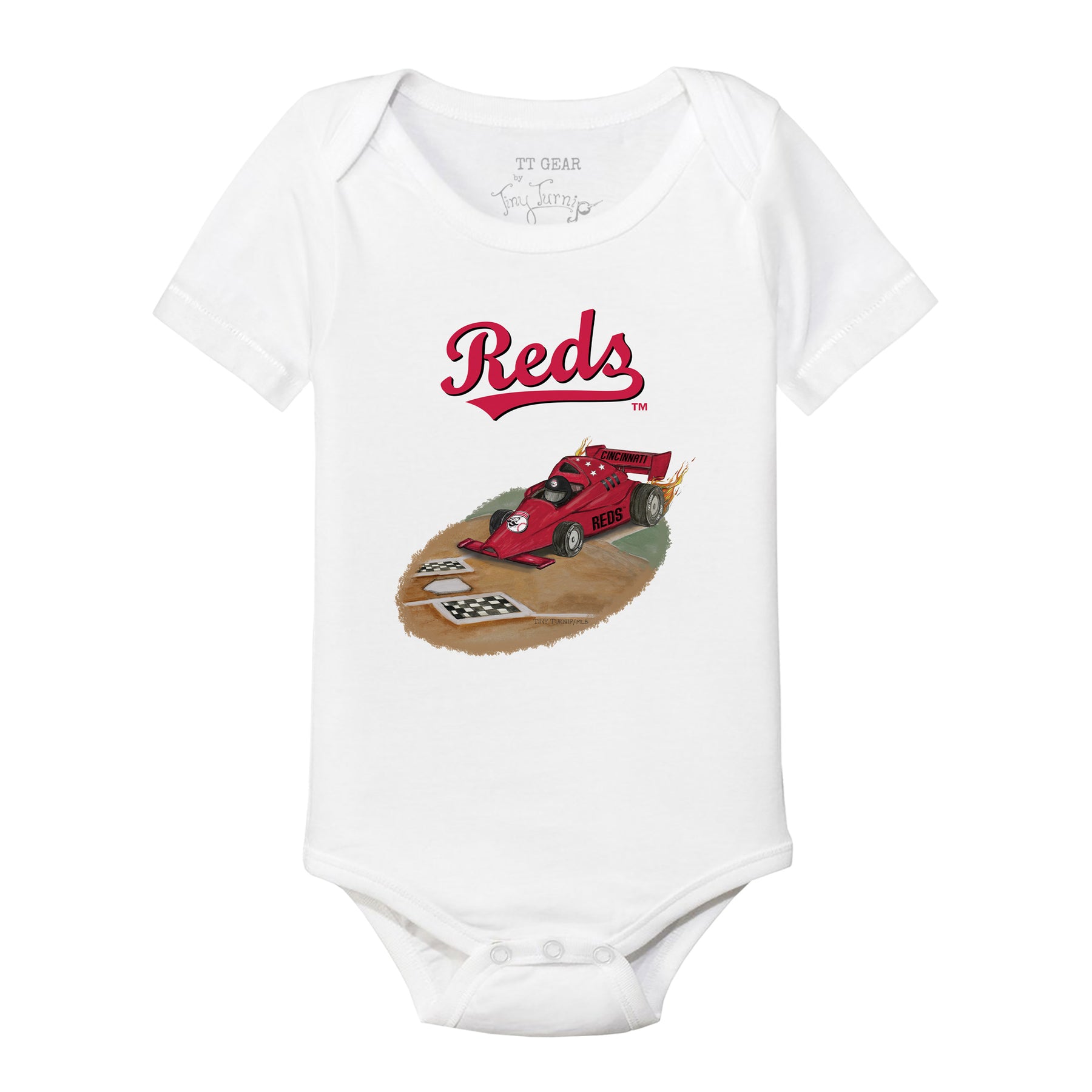 Cincinnati Reds Race Car Short Sleeve Snapper
