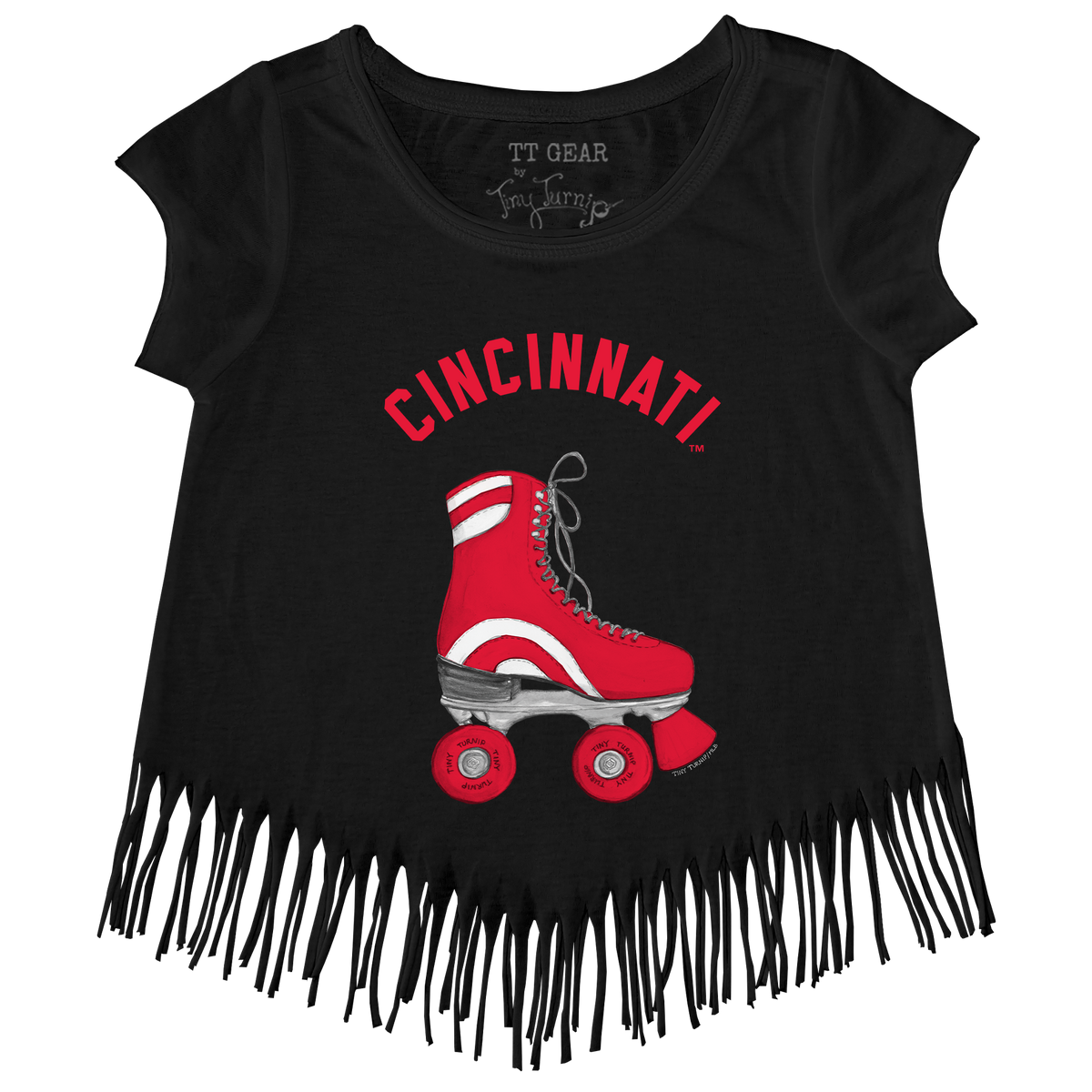 Cincinnati Reds Retro Skate Fringe Tee