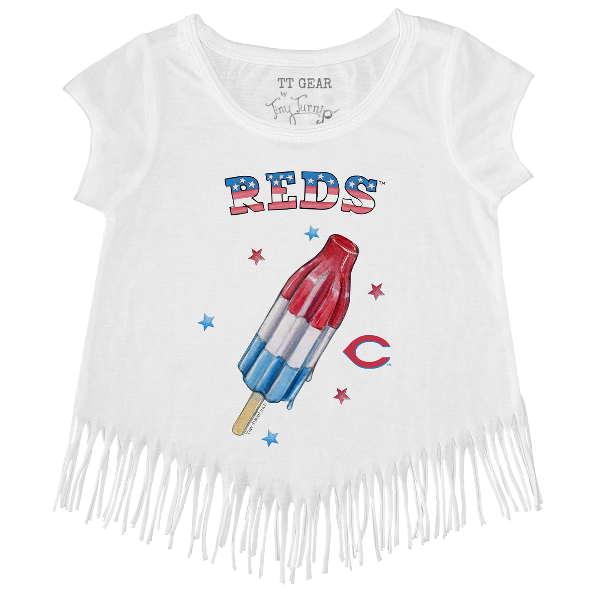 Cincinnati Reds Rocket Pop Fringe Tee