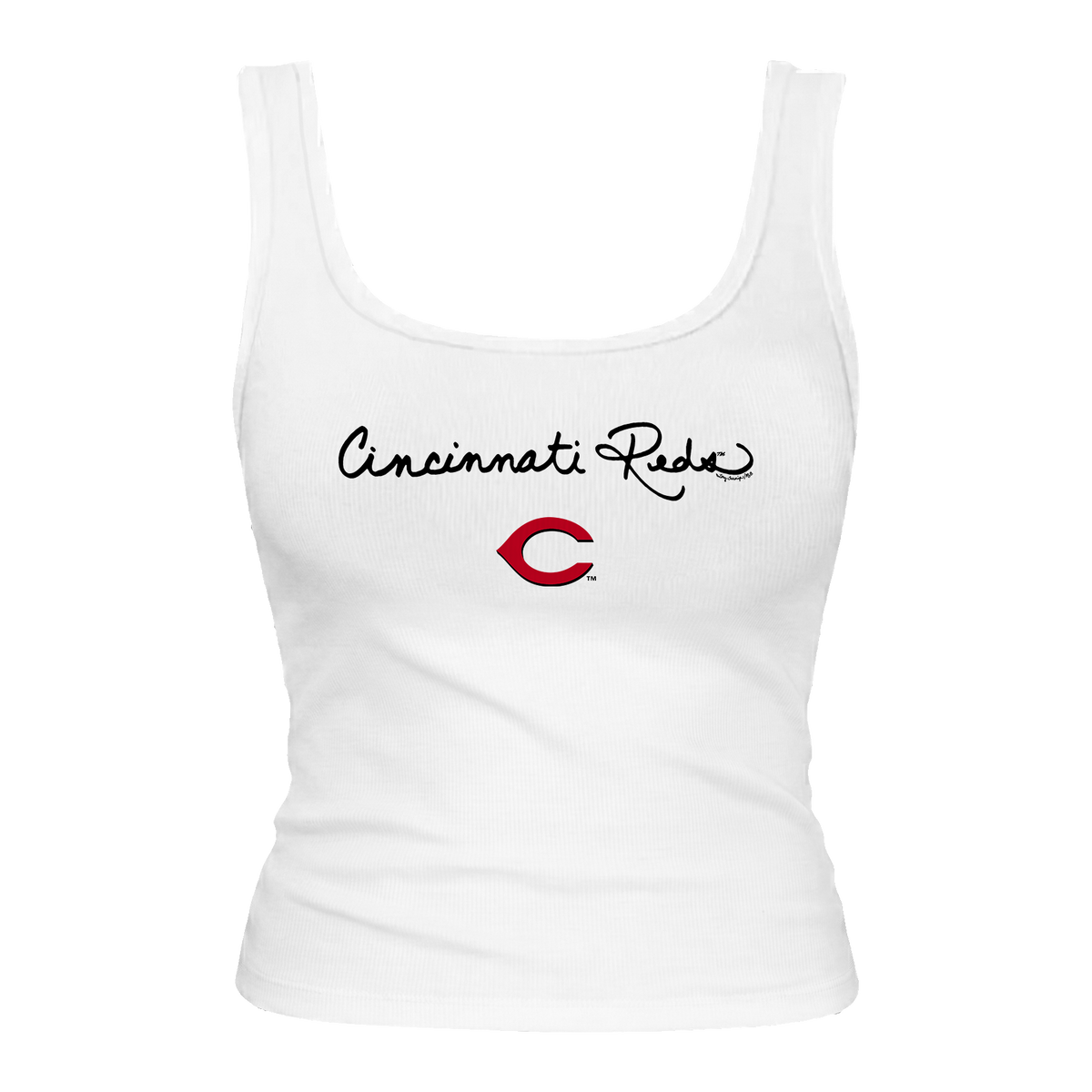 Cincinnati Reds Logo Script Emmy Tank
