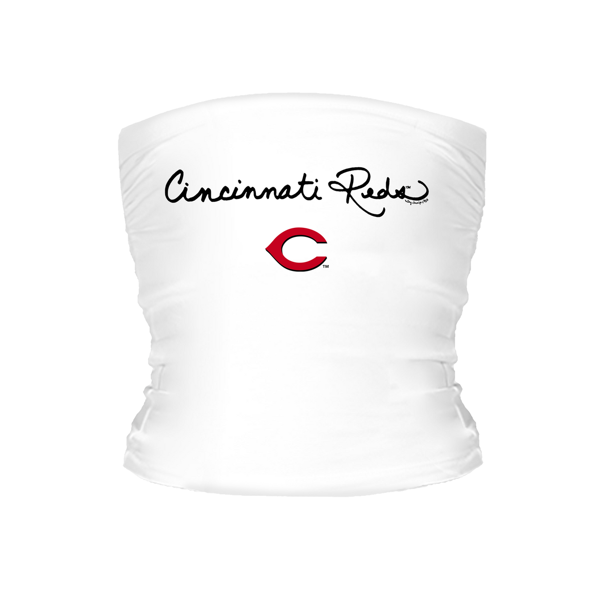Cincinnati Reds Logo Script Tube Top - Tiny Turnip