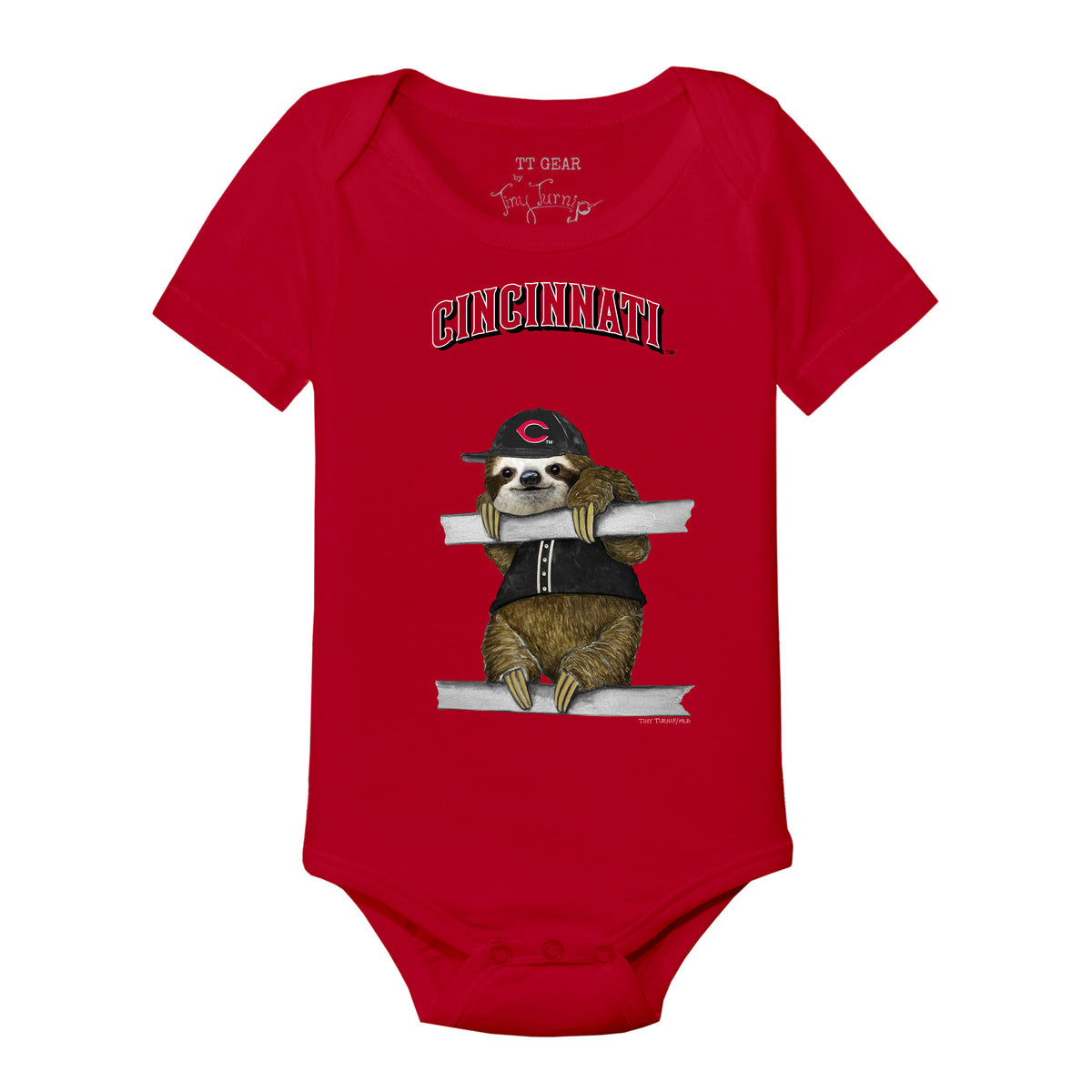 Cincinnati Reds Sloth Short Sleeve Snapper