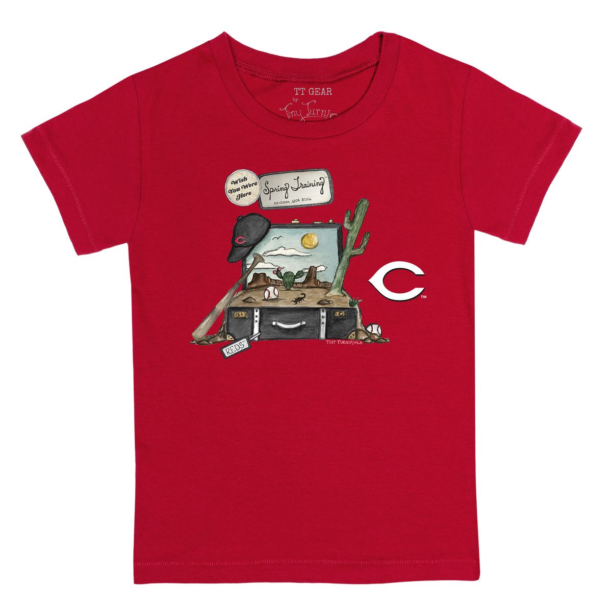Cincinnati Reds Spring Training 2026 Kid's Tee Shirt - Tiny Turnip
