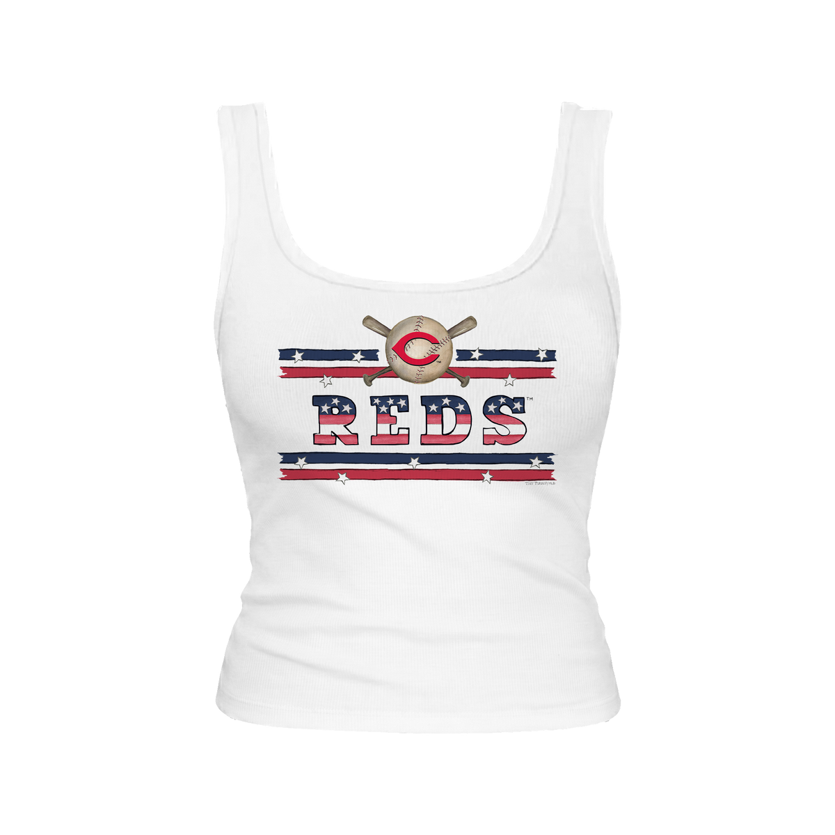 Cincinnati Reds Stars and Stripes Emmy Tank