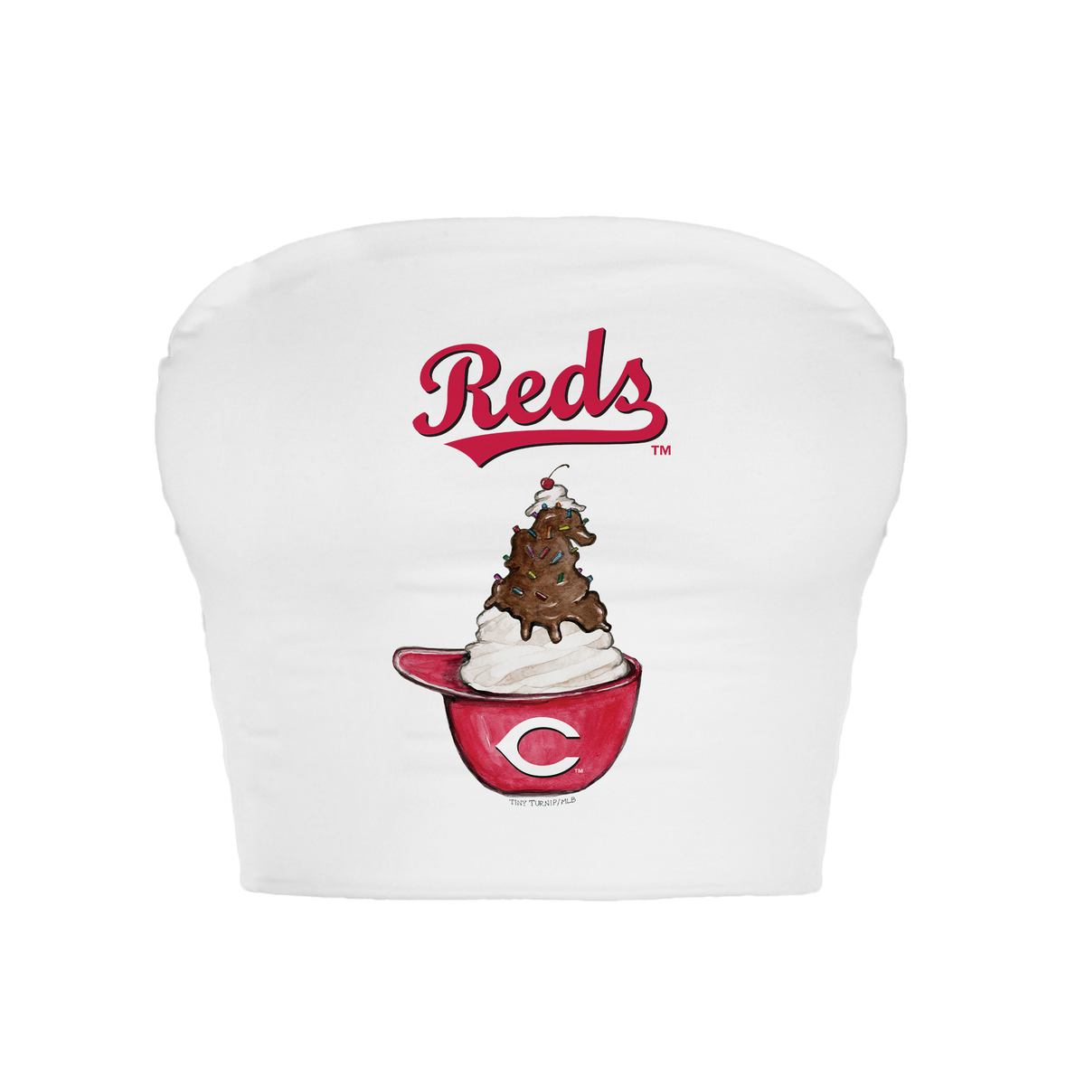 Cincinnati Reds Sundae Helmet Crop Tube Top