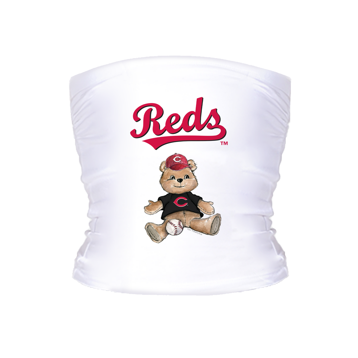 Cincinnati Reds Teddy Tube Top - Tiny Turnip