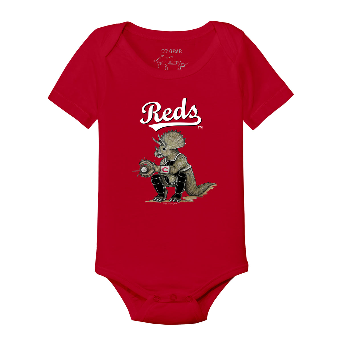 Cincinnati Reds Triceratops Short Sleeve Snapper