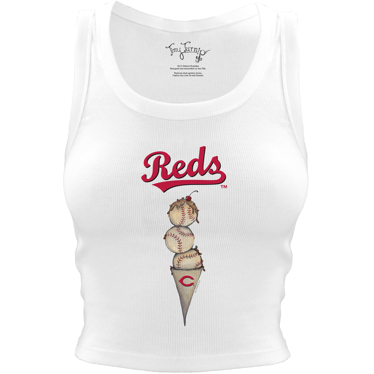 Cincinnati Reds Triple Scoop Crop Tank