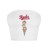 Cincinnati Reds Triple Scoop Crop Tube Top