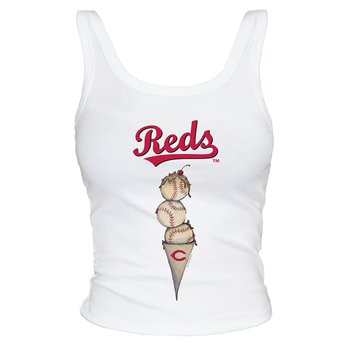 Cincinnati Reds Triple Scoop Ribbed Tank