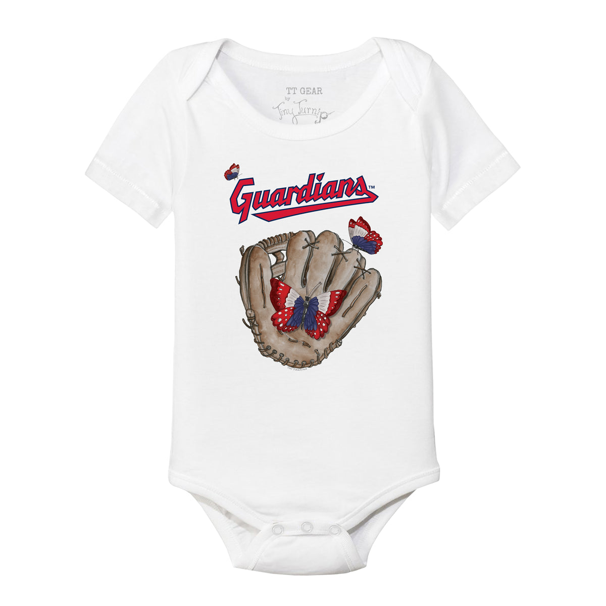 Cleveland Guardians Butterfly Glove Short Sleeve Snapper