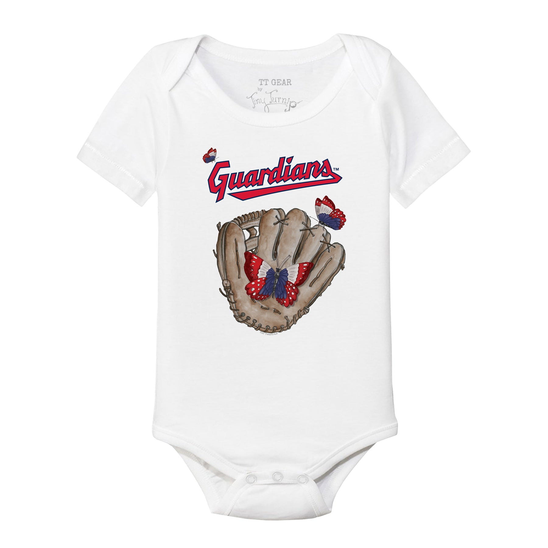 Cleveland Guardians Butterfly Glove Short Sleeve Snapper
