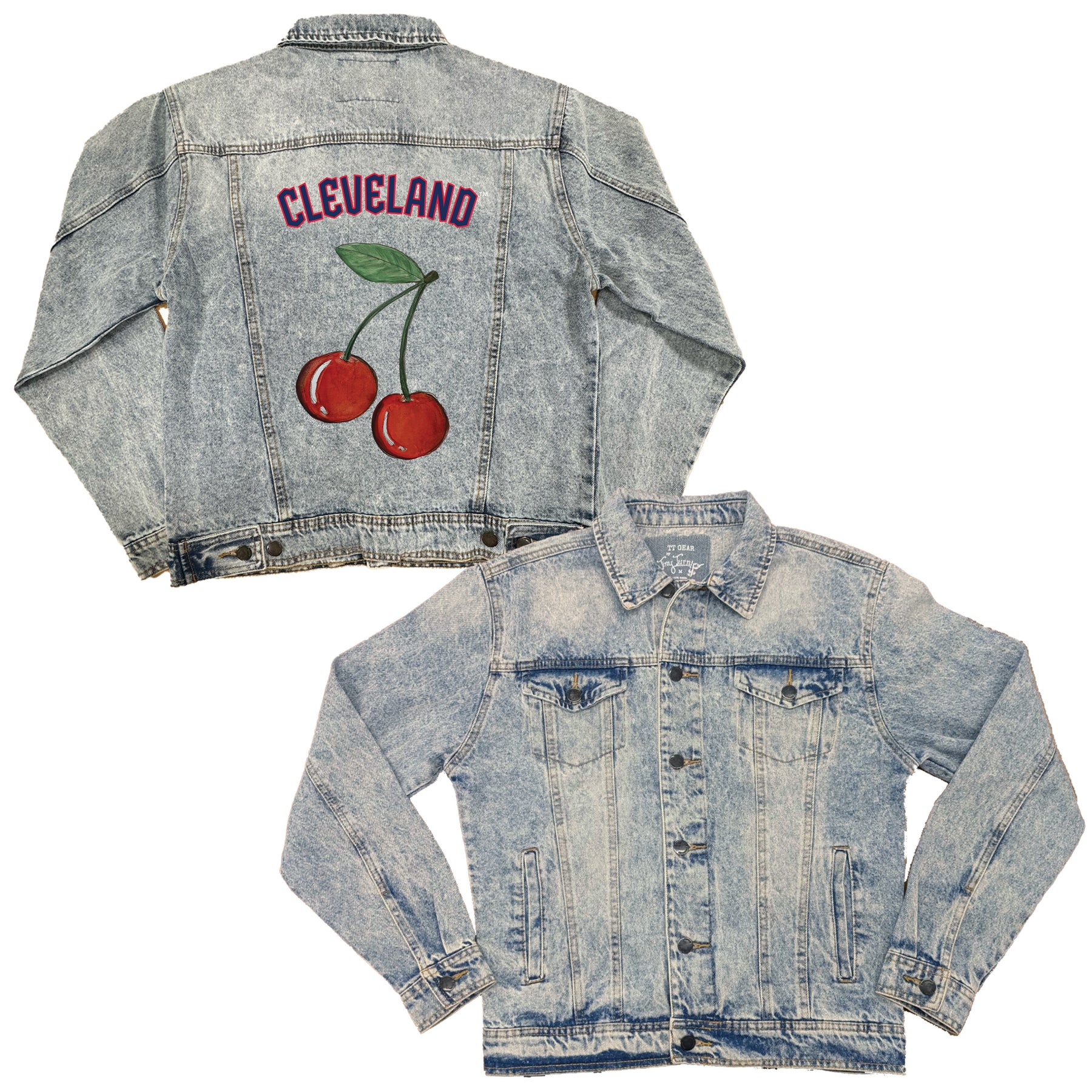 Cleveland Guardians Cherry Boyfriend Denim Jacket