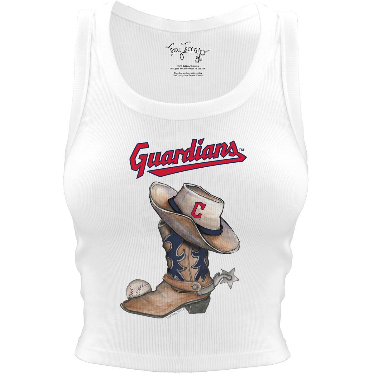 Cleveland Guardians Cowboy Boot Crop Tank
