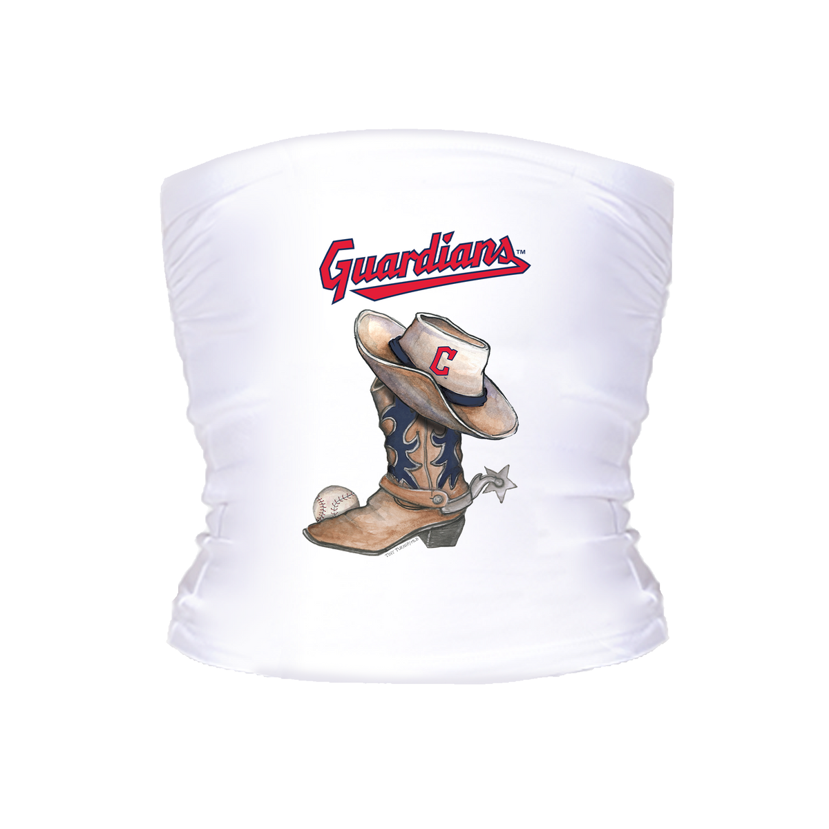 Cleveland Guardians Cowboy Boot Tube Top