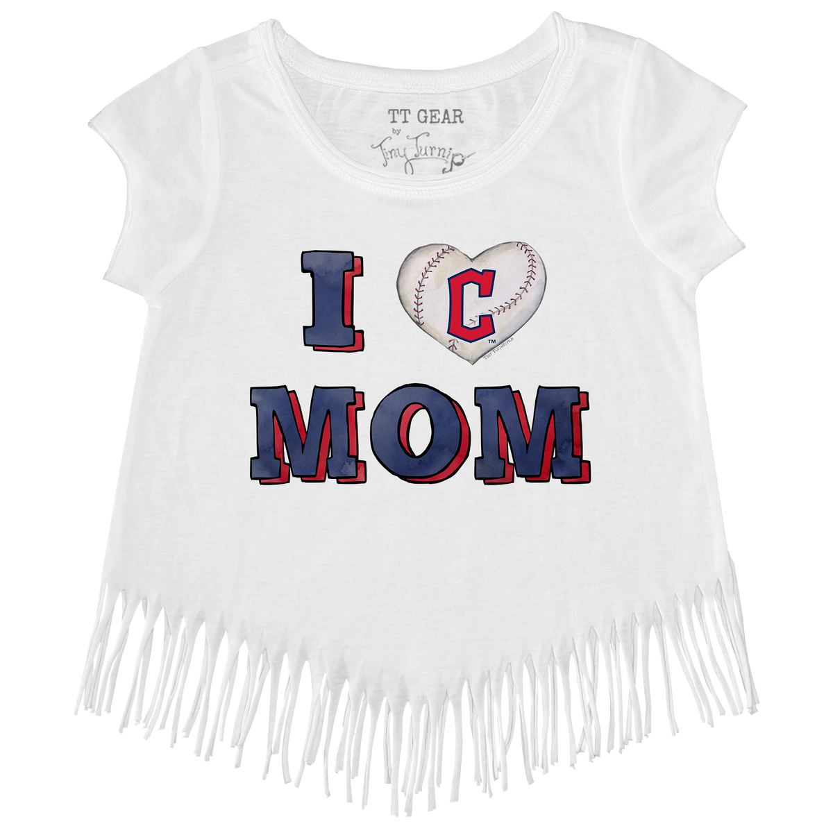 Cleveland Guardians I Love Mom Fringe Tee