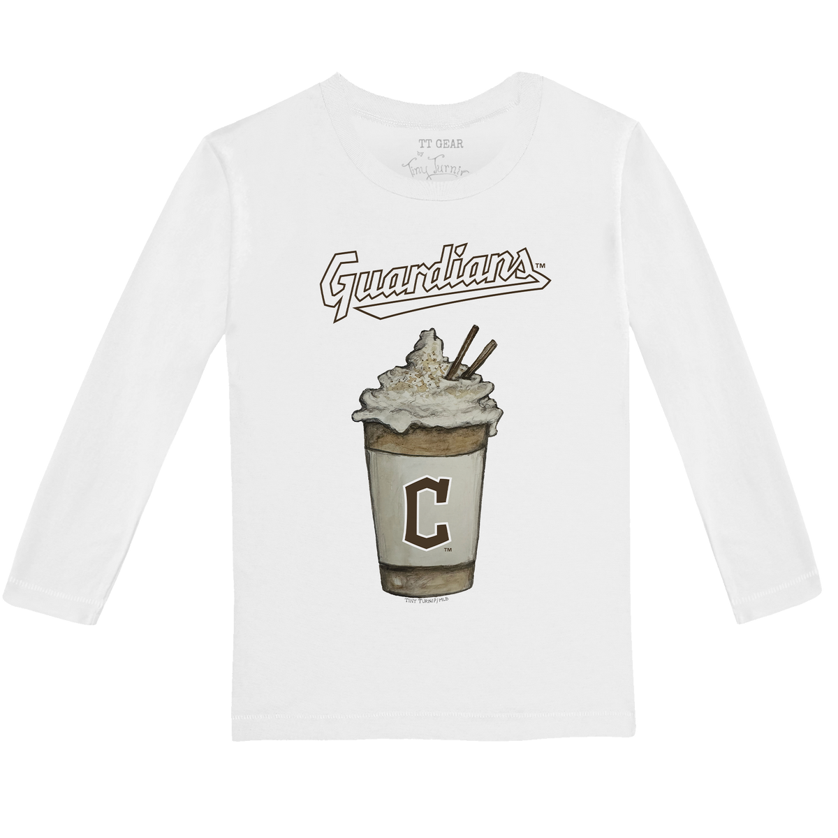 Cleveland Guardians Latte Long-Sleeve Tee Shirt