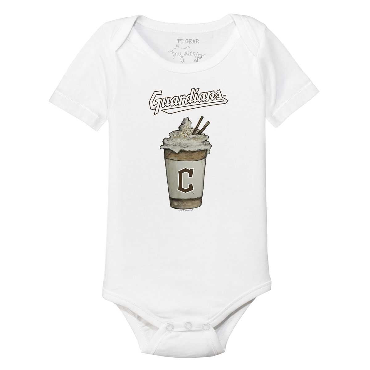 Cleveland Guardians Latte Short Sleeve Snapper