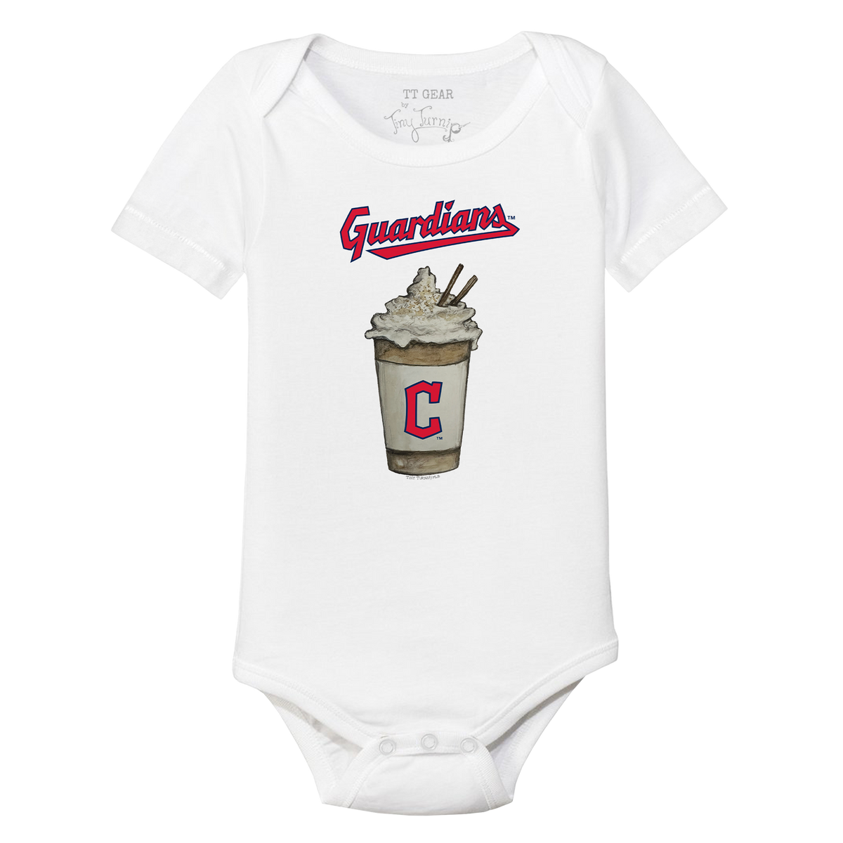 Cleveland Guardians Latte Short Sleeve Snapper