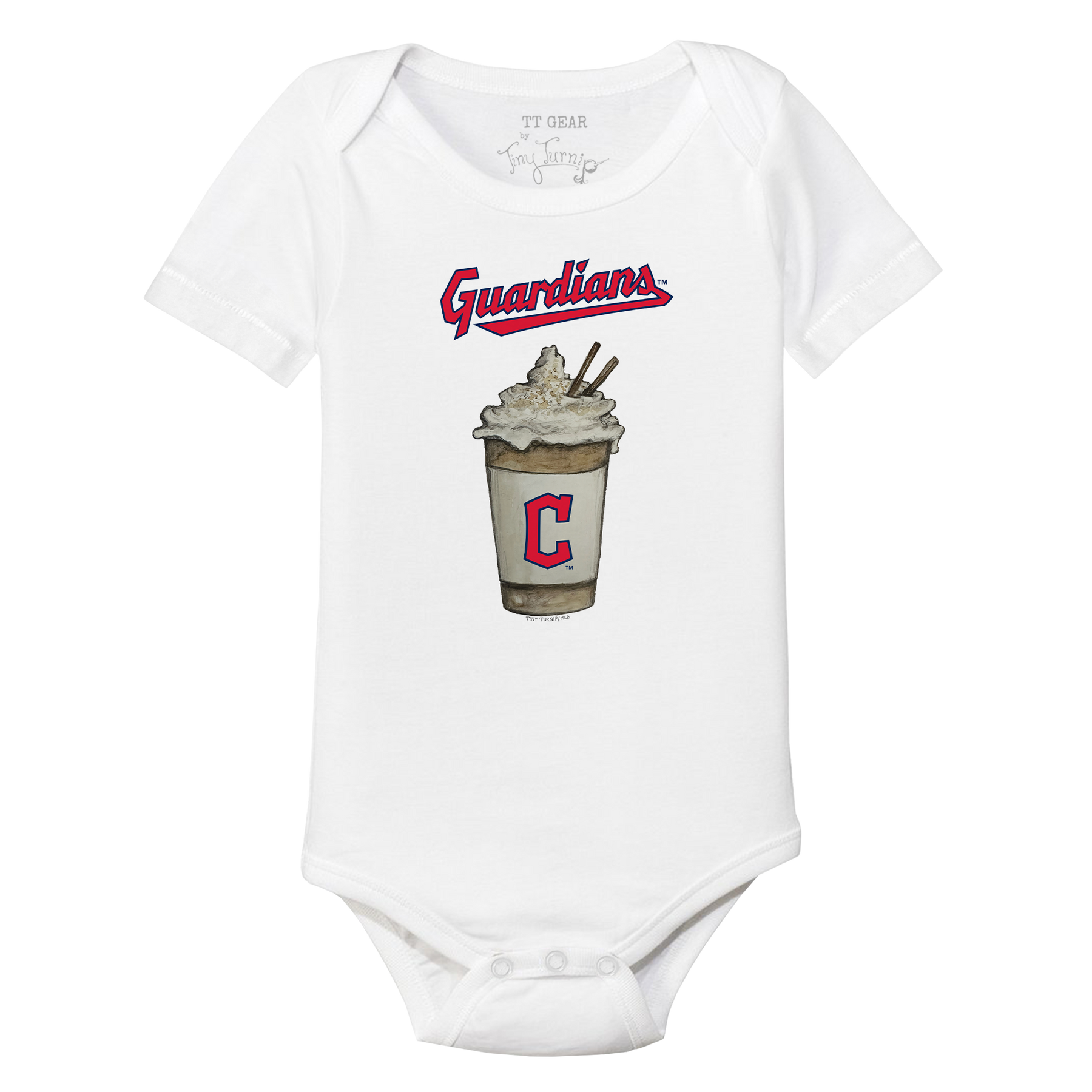 Cleveland Guardians Latte Short Sleeve Snapper