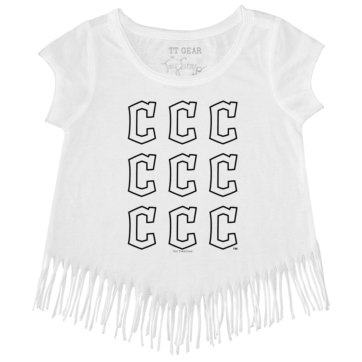 Cleveland Guardians Logo Grid Fringe Tee