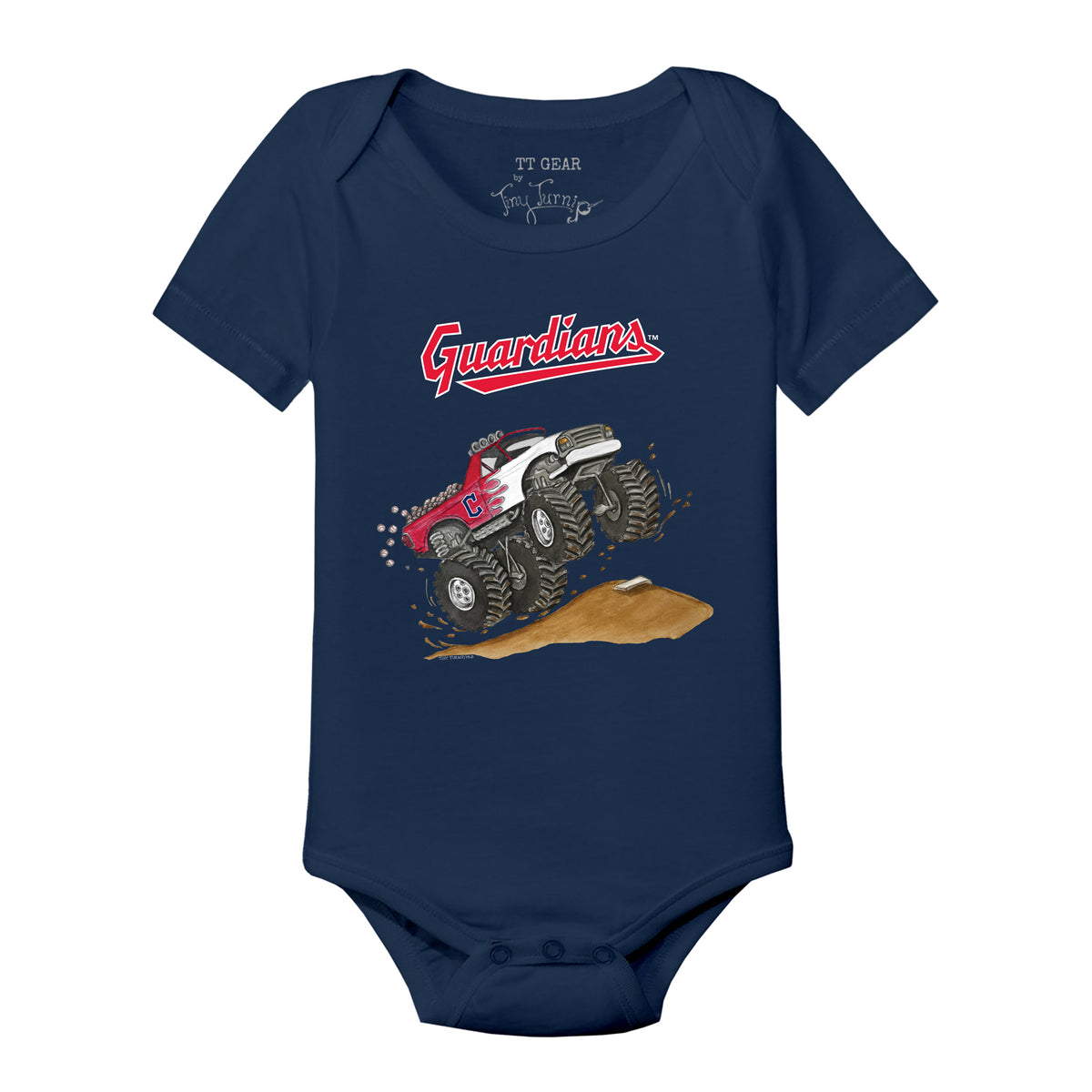 Cleveland Guardians Monster Truck Short Sleeve Snapper
