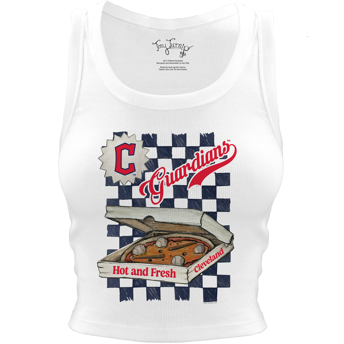 Cleveland Guardians Pizza Crop Tank