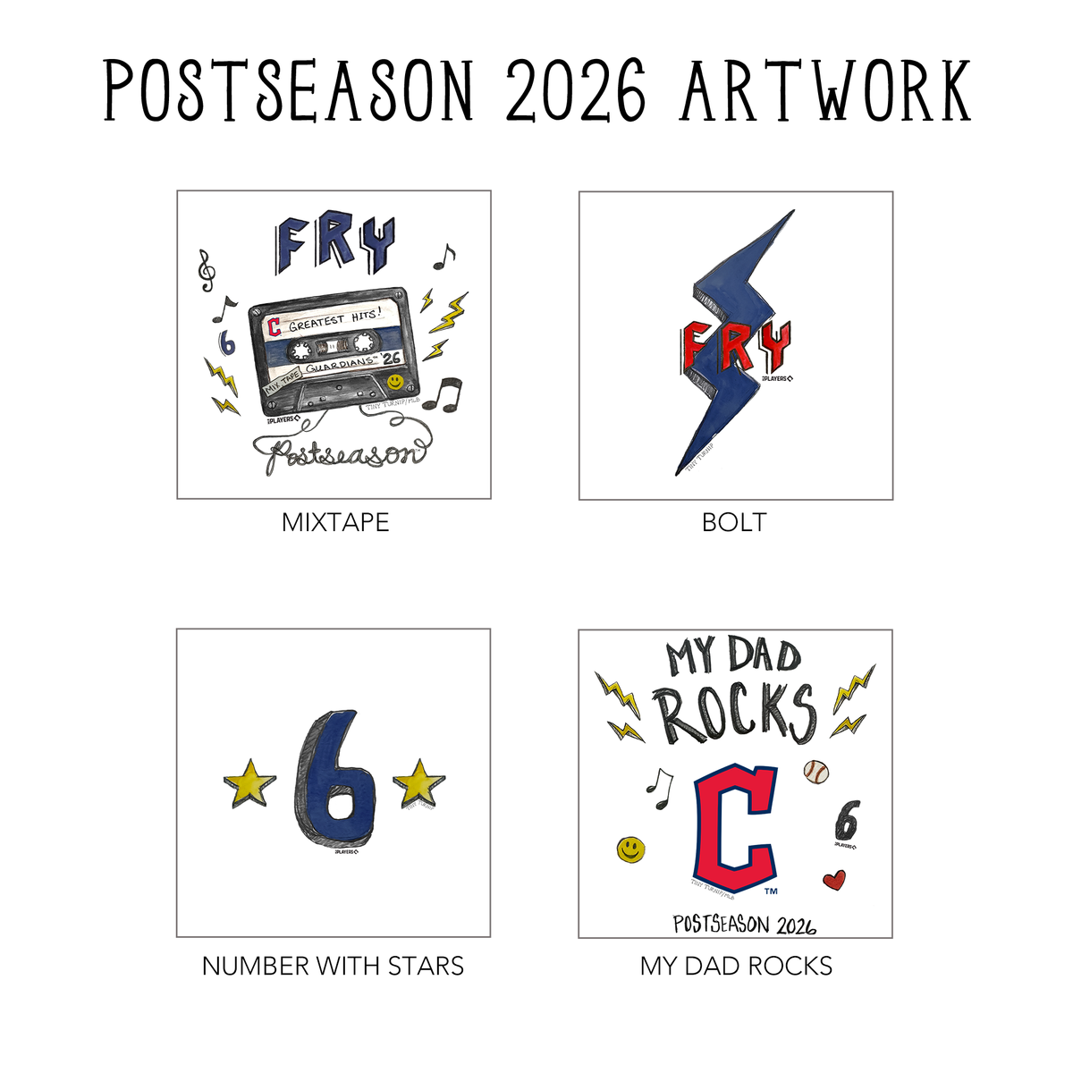 VIP Cleveland Guardians Postseason '26 Short Sleeve Snapper - Tiny Turnip