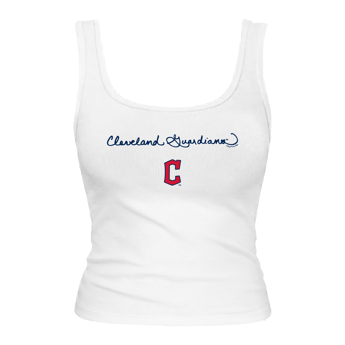 Cleveland Guardians Logo Script Emmy Tank