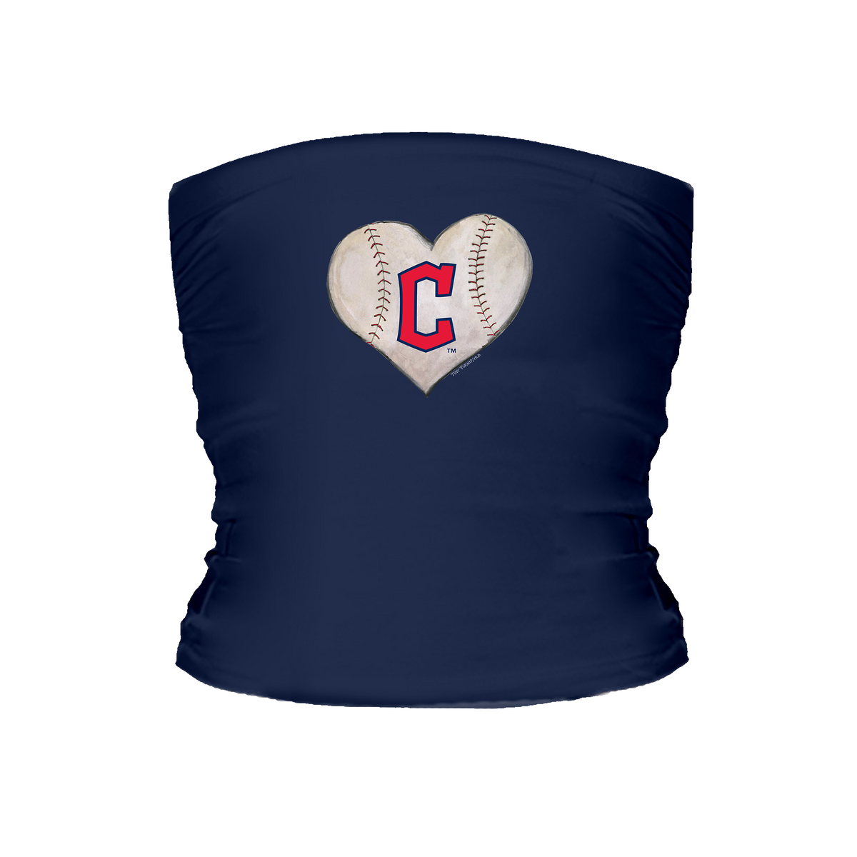 Cleveland Guardians Stitched Heart Tube Top - Tiny Turnip