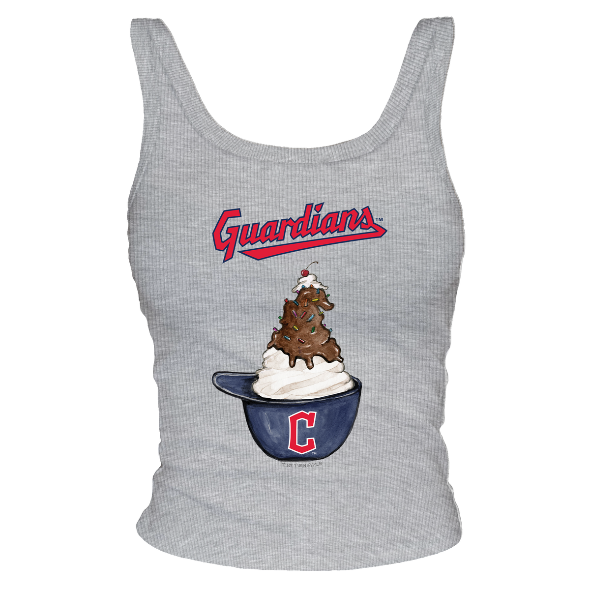 Cleveland Guardians Sundae Helmet Ribbed Tank