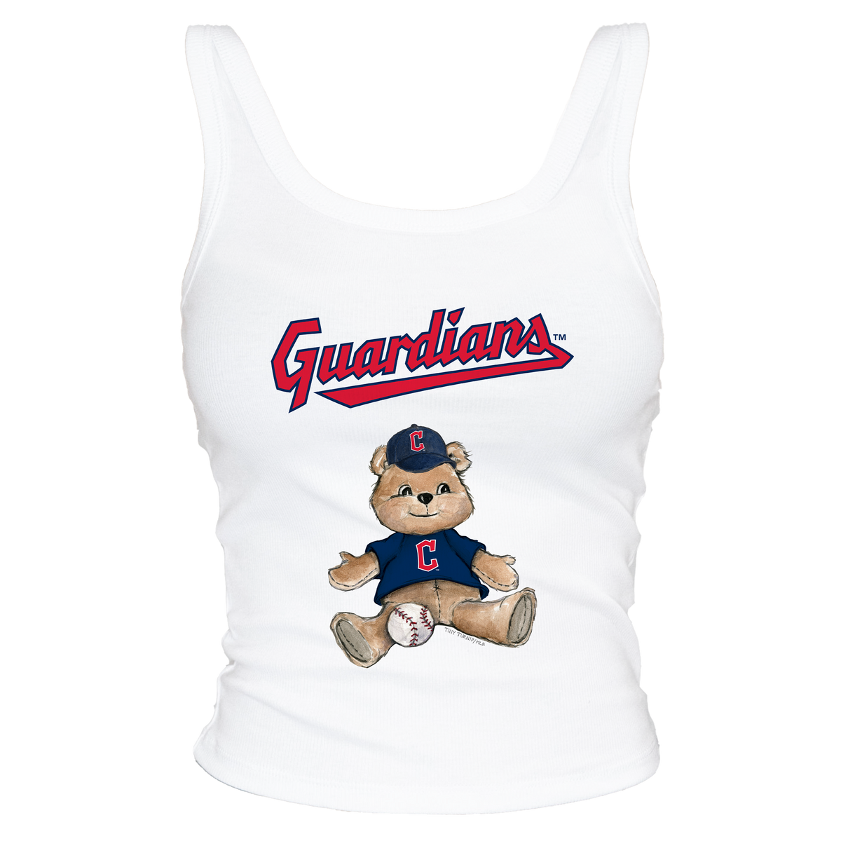 Cleveland Guardians Teddy Ribbed Tank - Tiny Turnip