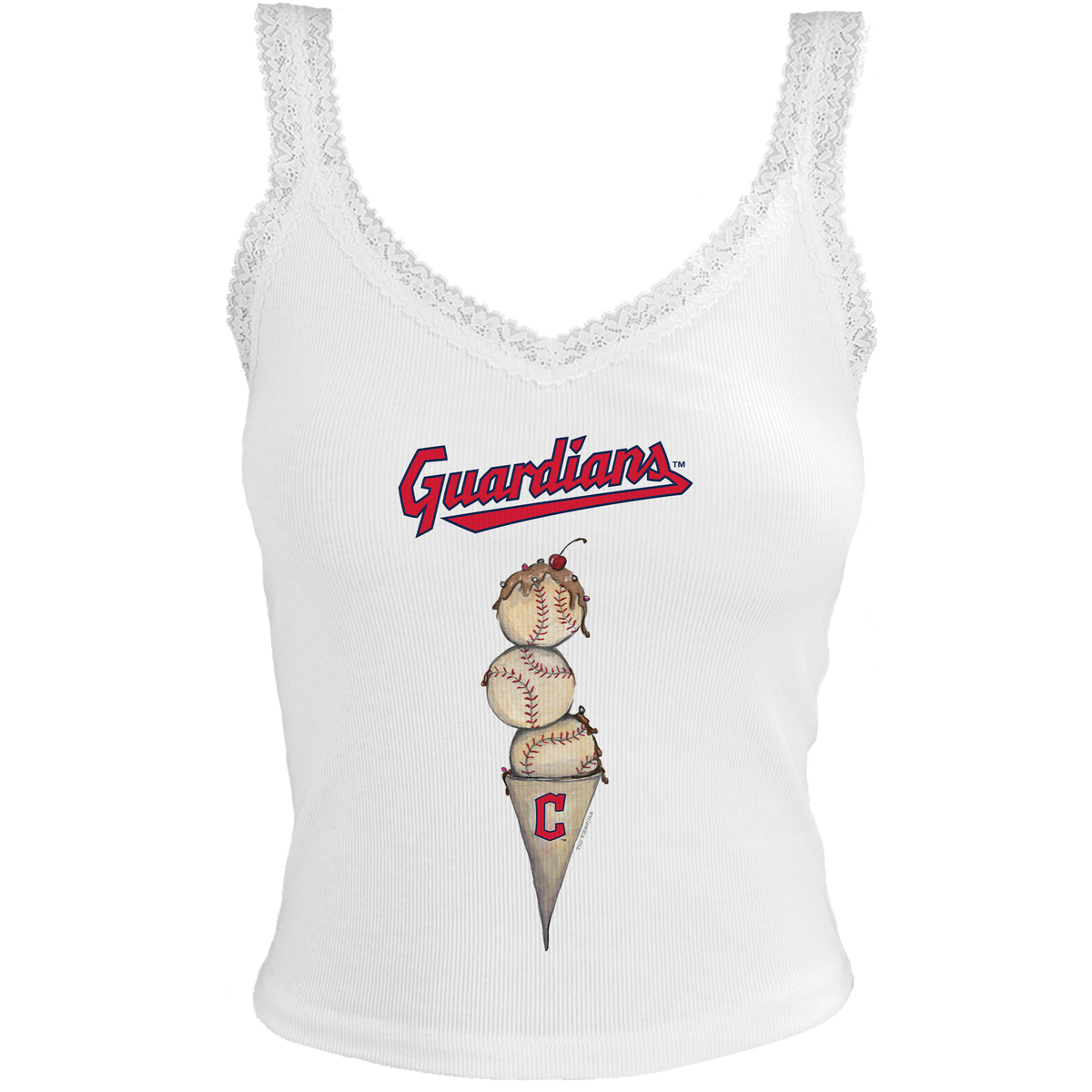 Cleveland Guardians Triple Scoop Lace Tank