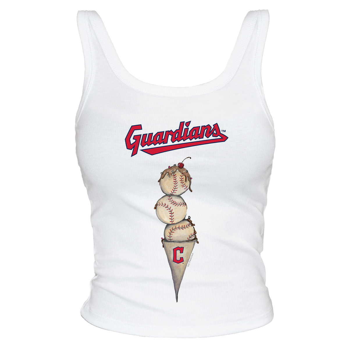 Cleveland Guardians Triple Scoop Ribbed Tank