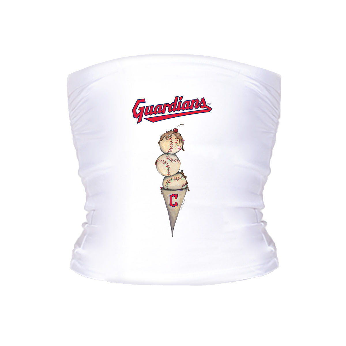 Cleveland Guardians Triple Scoop Tube Top - Tiny Turnip