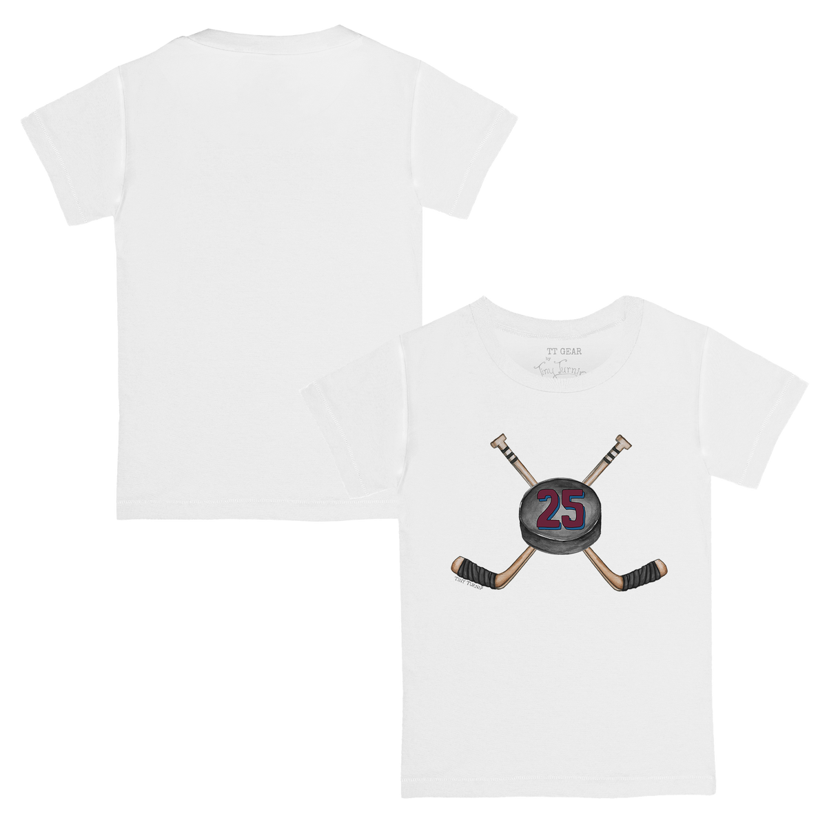 VIP Cross Sticks w/ Name, Number - Kid's Tee Shirt - Tiny Turnip