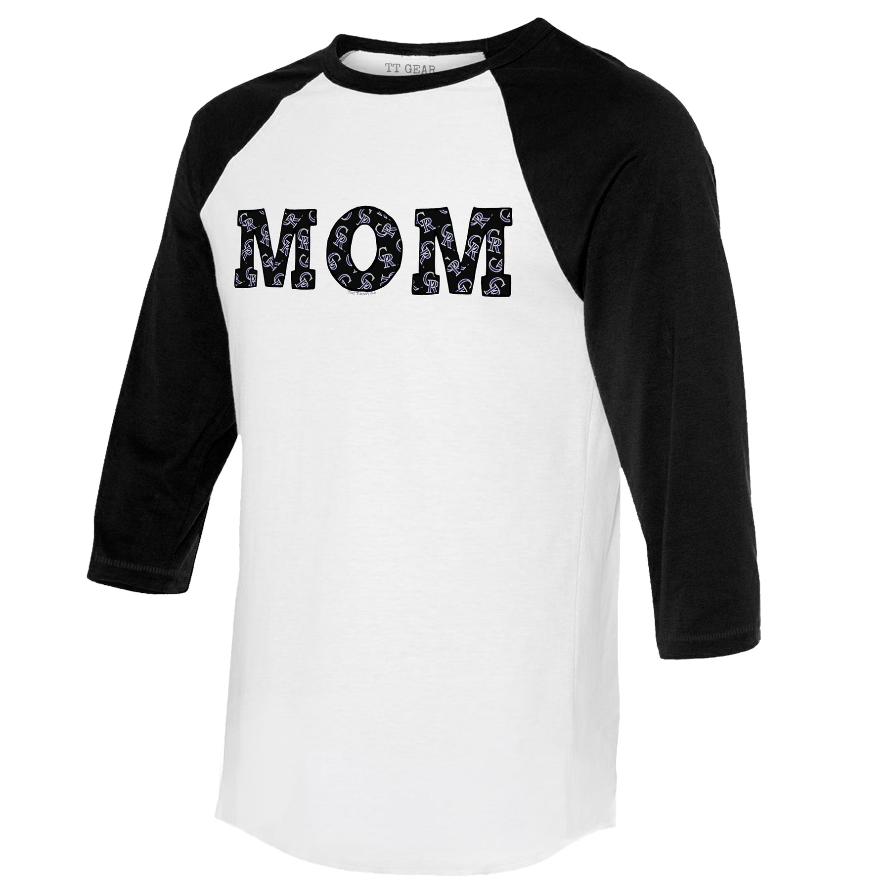 Colorado Rockies Mom 3/4 Black Sleeve Raglan