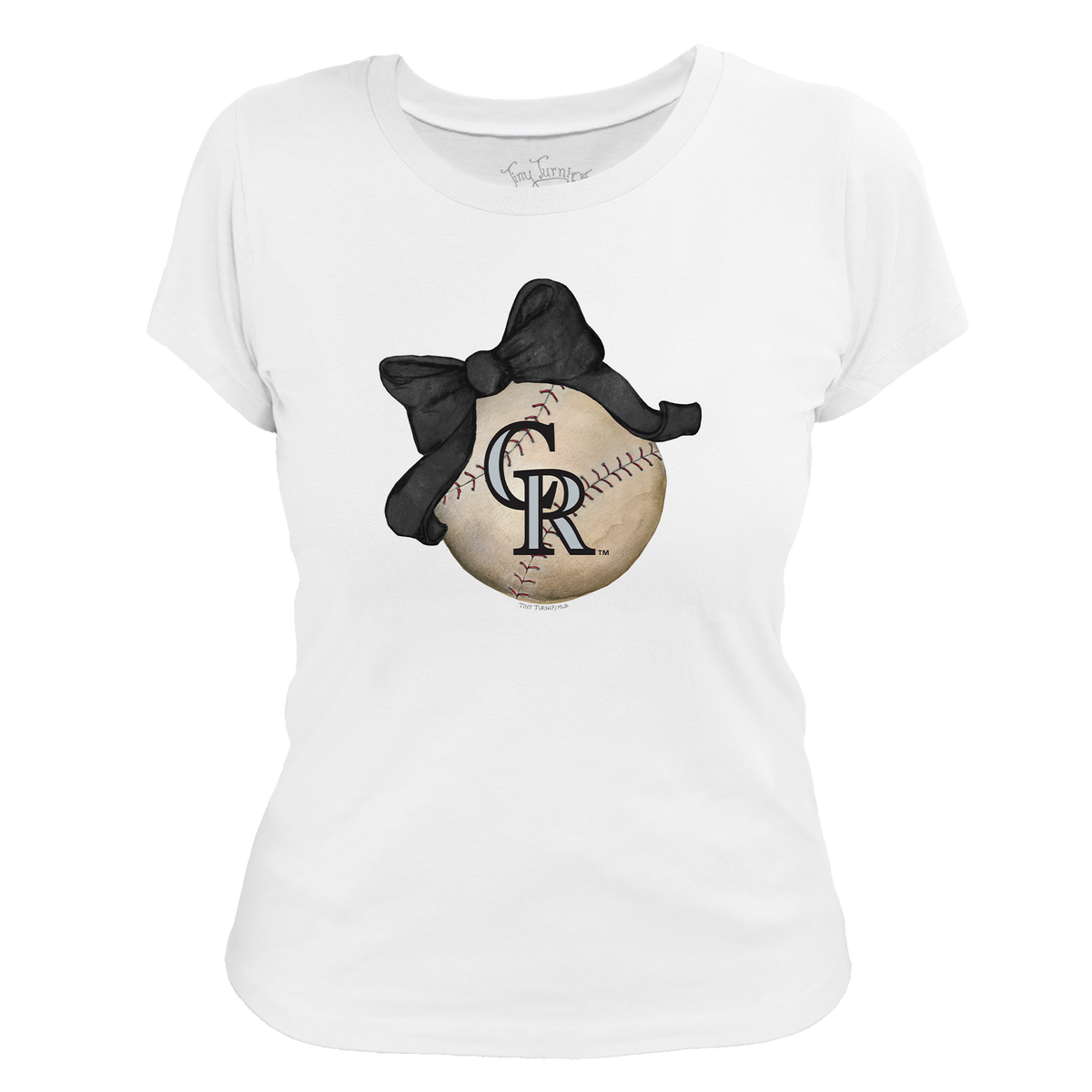 Colorado Rockies Baseball Bow Tee Shirt