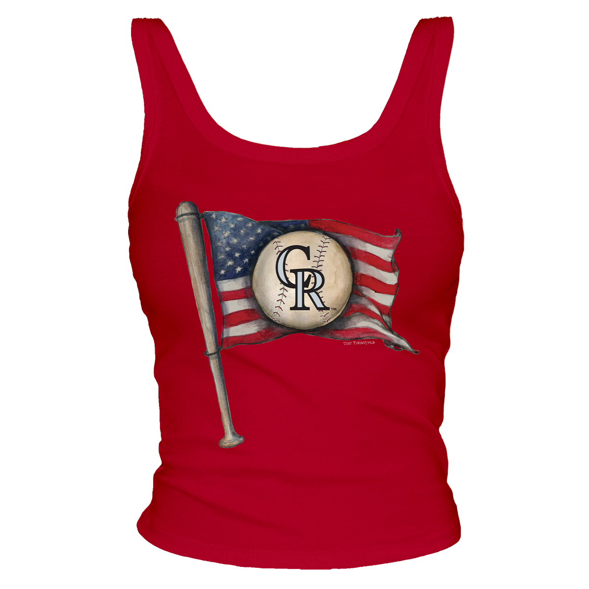 Colorado Rockies Baseball Flag Tank