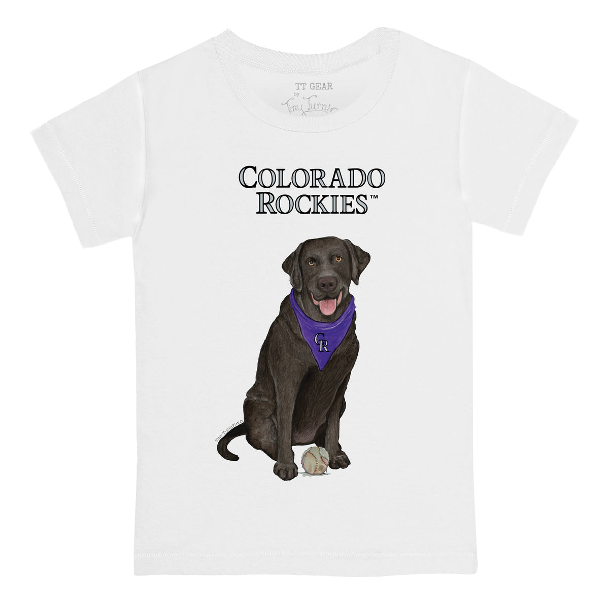 Colorado Rockies Black Labrador Retriever Tee Shirt