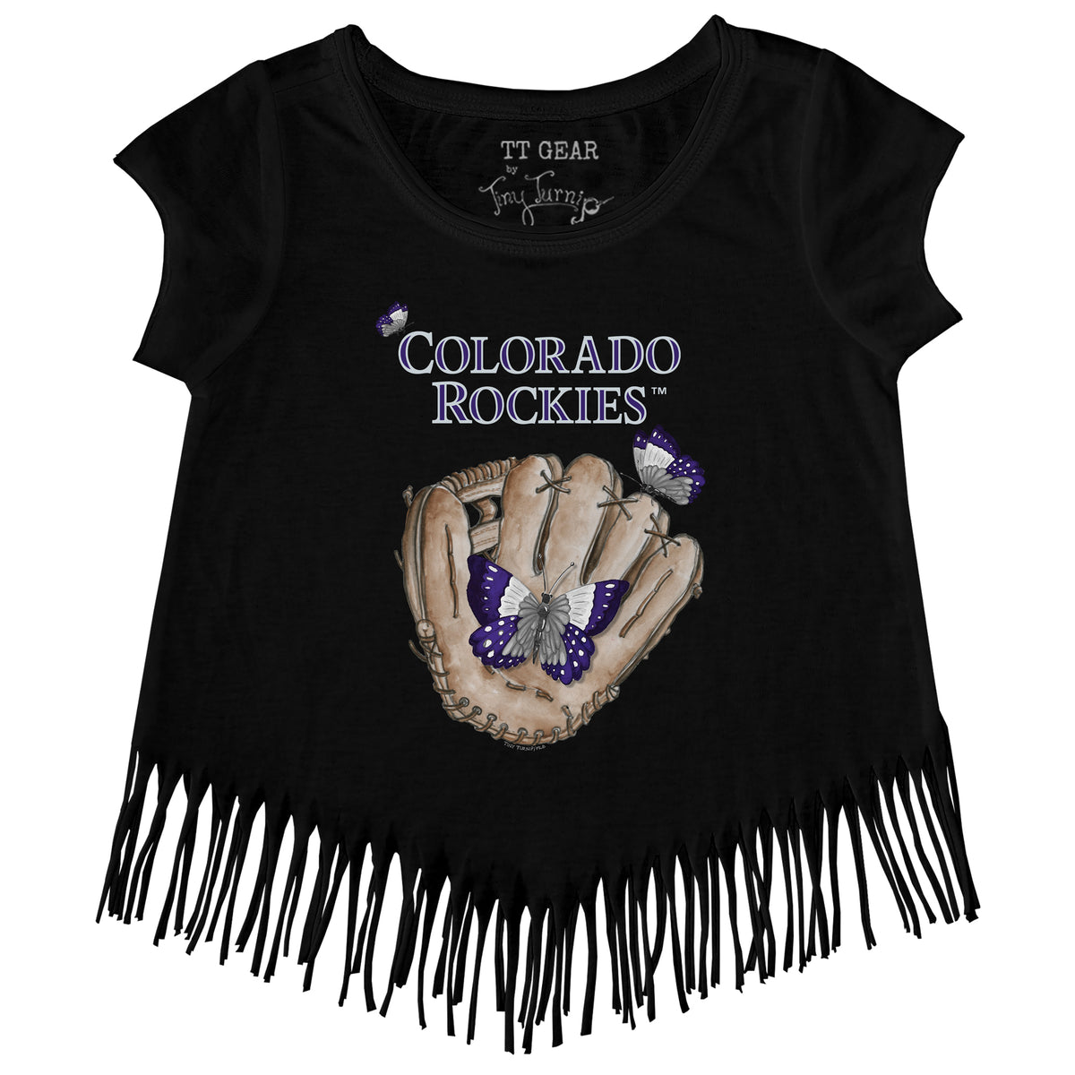 Colorado Rockies Butterfly Glove Fringe Tee